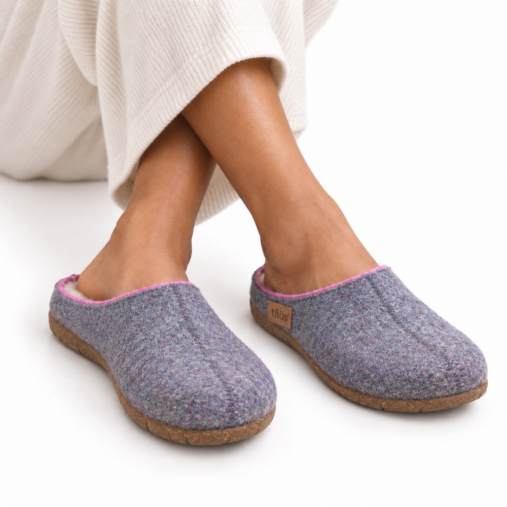 Taos Wool Clog Slippers Woolness Purple Pink Cozy Comfort Cabincore Womens 8.5